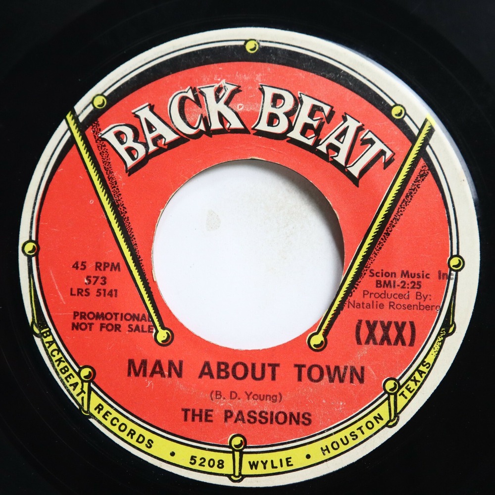 PASSIONS - MAN ABOUT TOWN / BABY, I DO - SOUL 45 *PROMO*